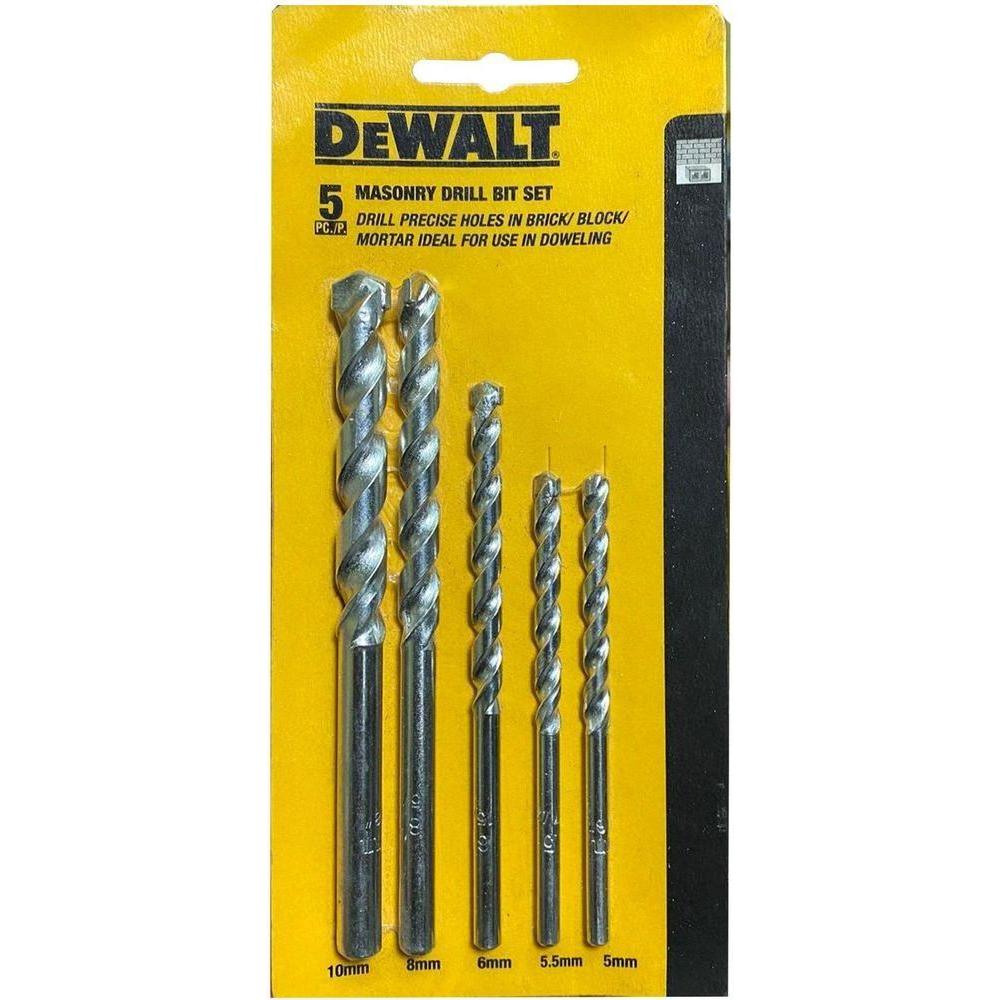 Dewalt 5pcs Masonry Drill Bit Set (5-10mm) - KHM Megatools Corp. Dewalt 5pcs Masonry Drill Bit Set (5-10mm) - KHM Megatools Corp.